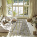 Ryetepper   Lindley Natural Cotton Shaggy greige/grønn Størrelse: 200 x 290 cm