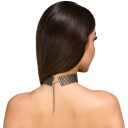 Cottelli ACCESSOIRES Choker med rhinestones Svart - Sølv