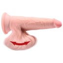King Cock Plus Triple Density Swinging Balls Dildo 21 cm   - Beige