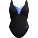 Speedo Womens Shaping Printed Opusgem Dd+ 1 Piece - Black - 36