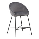 Venture Design Velvet barstol Mørk grå/svart Grå