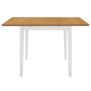 vidaXL Uttrekkbart spisebord hvit (80-120)x80x74 cm MDF
