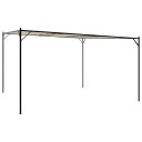 vidaXL Festtelt Beige 4x4 m 180 g/m² stoff og stål