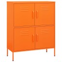 vidaXL Oppbevaringsskap oransje 80x35x101,5 cm stål