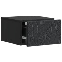  Vegghengt Sidebord Svart 34,5 x 33 x 20 cm Konstruert tre