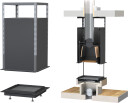 Brunner Urfeuer 4free 70 svart peisinnsats med 360 grader innsyn