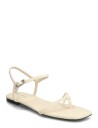 Calvin Klein Square Flat Sandal Strap Lth   Cream   36