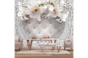Fototapet Lilies And Quilted Background 100x70 - Finnes i flere størrelser