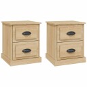 vidaXL Nattbord 2 stk sonoma eik 39x39x47,5 cm konstruert tre