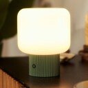 Lucande LED-bordlampe Katrin Palm grønn glass