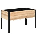 Stor plantekasse i tre og stål 120x60x74 cm