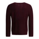 Ralph Lauren Polo Wool/Cashmere Cable Crew Neck Aged Wine Heather