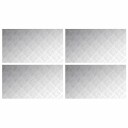  Sjekkplater 4 pcs sølv 90 x 50 cm Aluminium