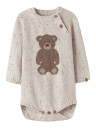 Lil'Atelier Strikket Body Galto Turtledove - Størrelse 74