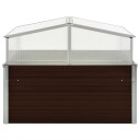vidaXL Drivhus brun 100x100x85 cm galvanisert stål