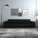 vidaXL 4-seters sofaovertrekk polyester svart