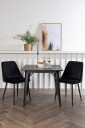 Venture Home   Spisegruppe Tempe med 2 stk stoler Night   Svart
