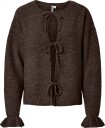 Pieces Pcsally Rev Frill Cardigan Knit Noos Bc   HOT FUDGE   XXL
