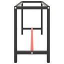  Ramme til arbeidsbenk matt svart og rød 170x50x79 cm metall 151452