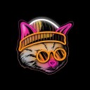 24Hshop LED neonlys med dimmer flerfarget Cat Dreamer