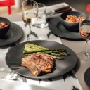 Villeroy & Boch Manufacture Rock Gourmettallerken Ø32 cm Svart - Porselen, Tåler Oppvaskmaskin