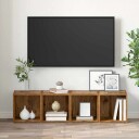  TV skap 4 pcs Brun 37 x 35 x 37 cm Konstruert tre