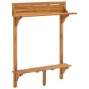 vidaXL Barbord for balkong 90x37x122,5 cm heltre akasie