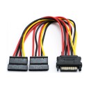 Eletra SATA 15P Hann 1TO2 Hunn 15CM strømkabel