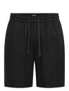 ONLY & SONS Onstel Visc Lin Shorts 0075 Cs |Svart |XS