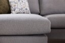 Trend 5 seters Venstrevendt U formet Hjørnesofa med Divan i Stoff   Grå