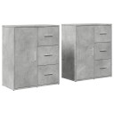  Skjenker 2 betonggrå 60x31x70 cm konstruert tre