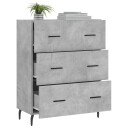 vidaXL Skjenk betonggrå 69,5x34x90 cm konstruert tre