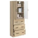 vidaXL Skapsett 2 pcs Sonoma eik 66 x 34,5 x 87 cm Konstruert tre