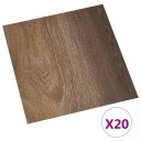  Selvheftende Gulvplanker 30,5 x 30,5 cm 20 pcs PVC Brun