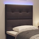  LED Hodegavl Mørkebrunt 80 cm Stoff