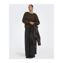 Only   Genser Onlnellie Ls O Neck Knt   Brun