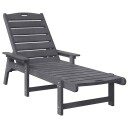  Solstol Lysegrå 53x162x98.5 cm HDPE