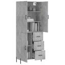 vidaXL Highboard betong grå 69,5x34x180 cm konstruert tre 8720845411602