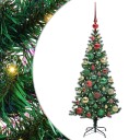  Kunstig Forhåndsopplyst Juletre grønn 120 cm PVC og metall
