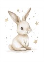 Cute Bunny Plakat Plakat / 40x50cm