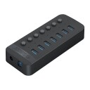 ORICO CT2U3-7AB USB-hub 7x USB-A 3.0 brytere svart CT2U3-7AB-EU-BK-BP-HU