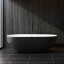 Copenhagen Bath Frittstående Badekar Helsinki Sort/Hvit Matt 169x88 cm