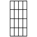 vidaXL Dusjskjerm frostet herdet glass 90x195 cm