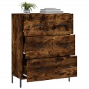 vidaXL Skjenk røkt eik 69,5x34x90 cm konstruert tre