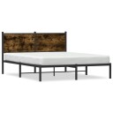  Sengeramme i metall uten madrass røkt eik 140x200 cm 8721102952555