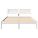  Sengestamme Hvit 140 x 190 cm Massiv furu tre