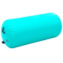 vidaXL Oppblåsbar gymnastikkrull med pumpe 120x90 cm PVC grønn