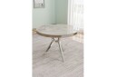 Rivor Spisebord 90 cm Rund - Hvit Marmor/Krom