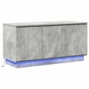 TV skap med LED Betonggrå 100 x 38 x 49 cm Konstruert tre
