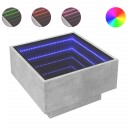  Salongbord med LED betonggrå 50x50x30 cm konstruert tre 847507